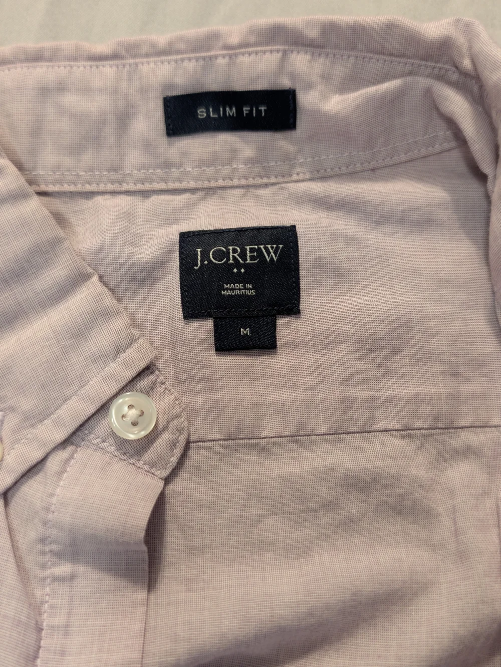 J. Crew Men's Light Lavender Button-Down Oxford Shirt